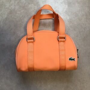 NWOT Lacoste Europe Bright Orange Small Handbag Spring Summer 2009 Super Cute